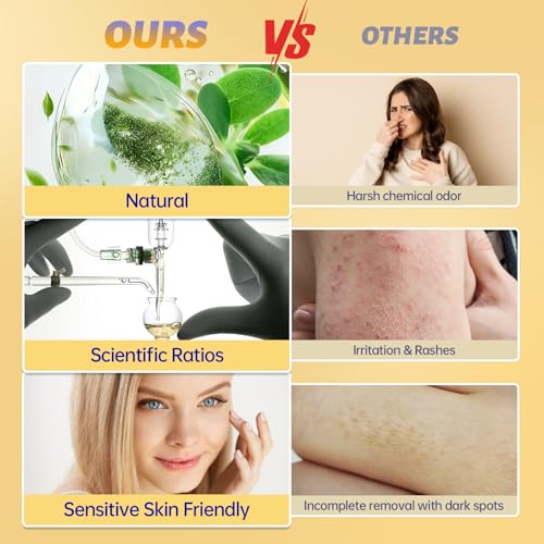 Facial Hair Removal For Women, Painless & Gentle Hair Removal Cream | Chin | Upper Lip | Cheeks for Sensitive Skin (5 Min, 7 Days) - 1.69Fl Oz