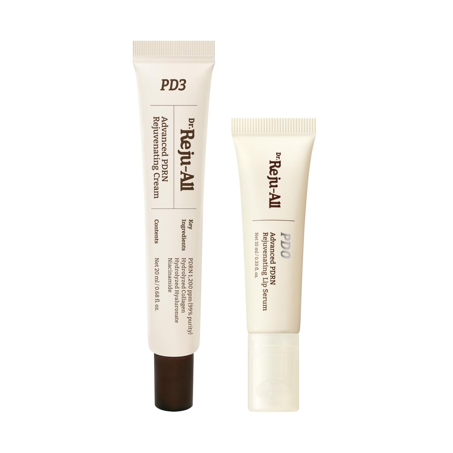 Dr. Reju-All PDRN Glow Skin & Lip Duo - Advanced Rejuvenating Cream & Serum for Radiance | Korean Anti-Aging Hydration