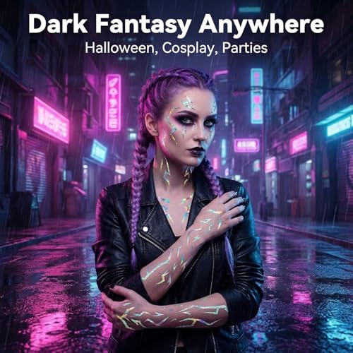 60 Dark Fantasy Temporary Tattoos for Cosplay & Halloween