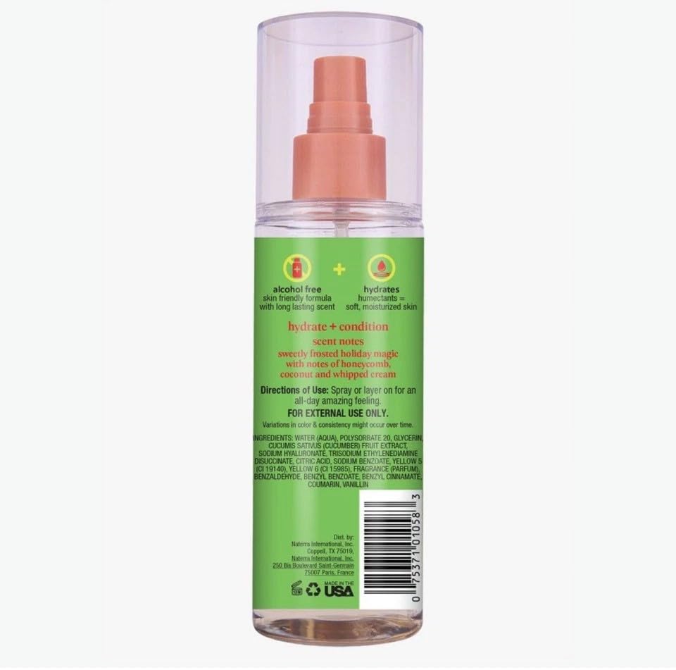 Tree Hut Frozen Honey Body Mist - Hydrating Alcohol-Free Spray | 6 Fl Oz