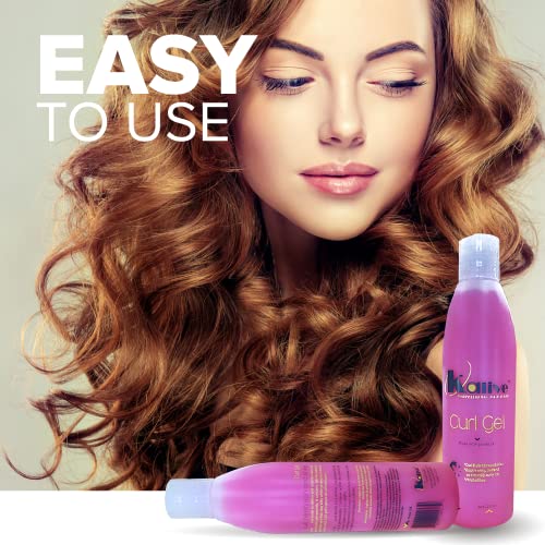 KALIVE Curl Gel 8 oz - Defines and Moisturizes Curly Hair