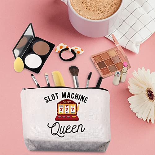 Queen of the Casino Makeup Bag - Slot Machine Cosmetic Pouch Gift