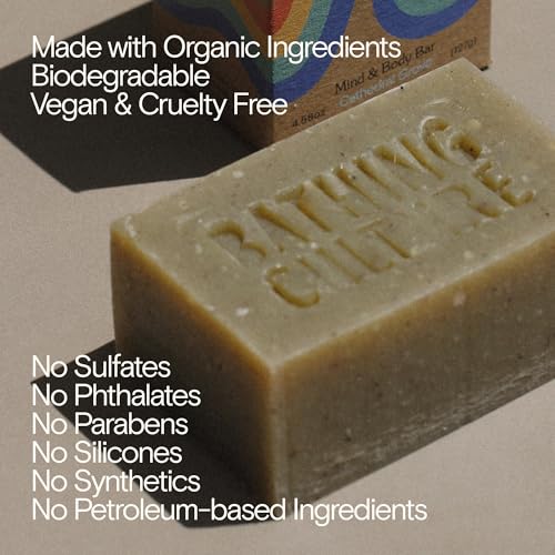 Bathing Culture Organic Exfoliating Soap Bar with Chlorella & Aloe, 4.58 oz