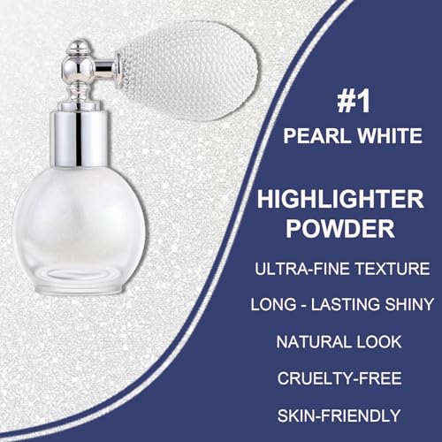 Pearl White Glitter Spray for Face & Body - Long Lasting Highlighter