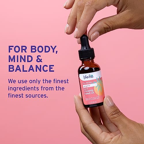 LIFE-FLO Organic Rosehip Seed Oil, Unscented Face Oil, 1oz