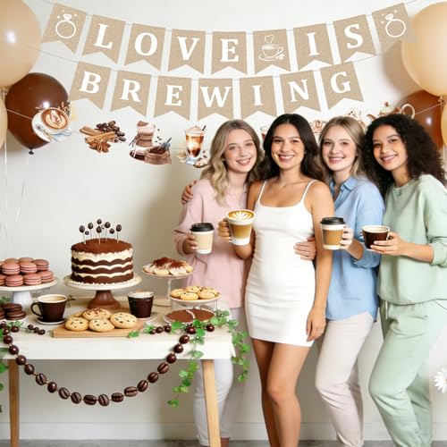 Love is Brewing Banners - 3pcs Bridal Shower Decorations