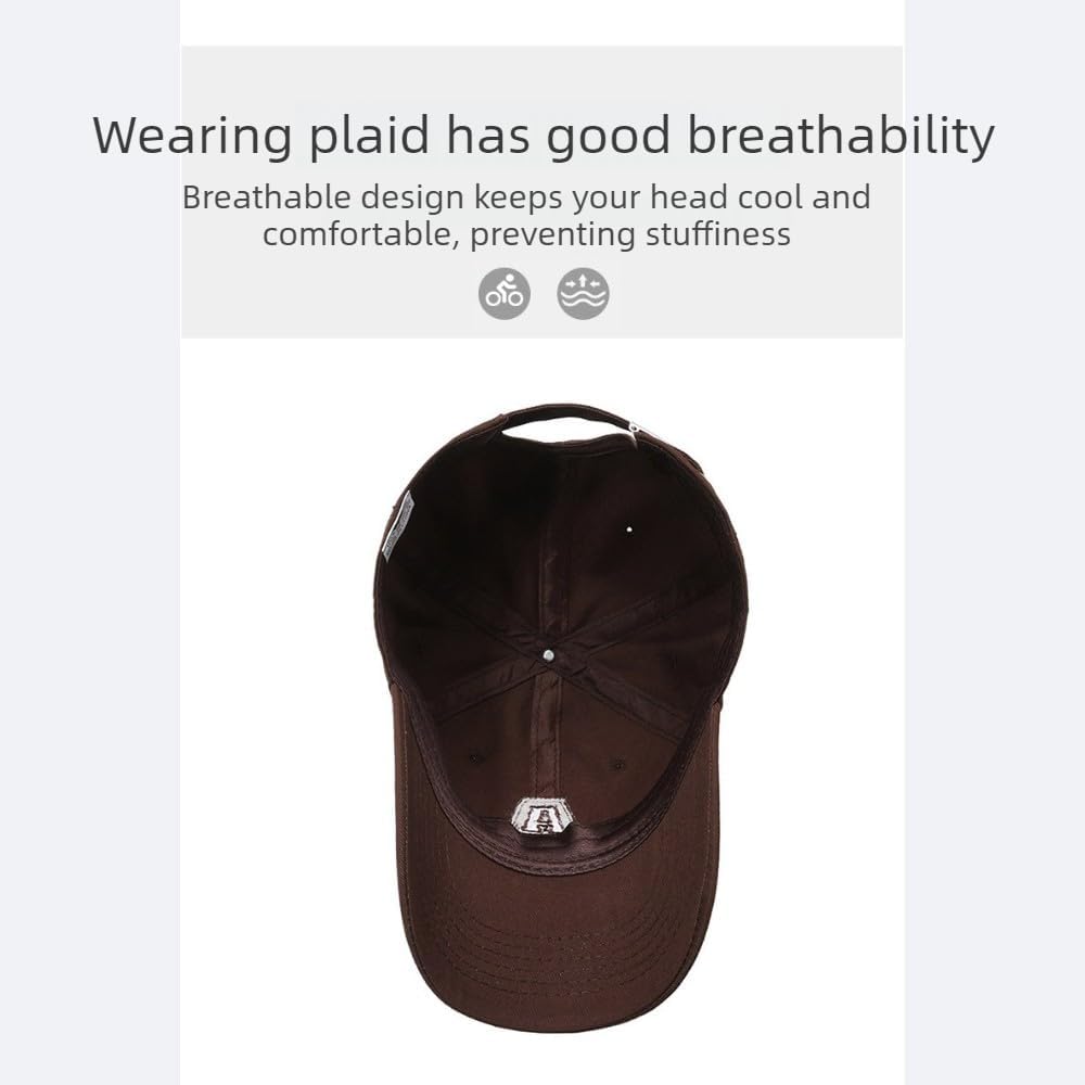 Baseball Cap Adjustable Embroidered Letter A Dad Hat Cotton Breathable Sun Hat for Outdoor Sports Daily Wear (Black)