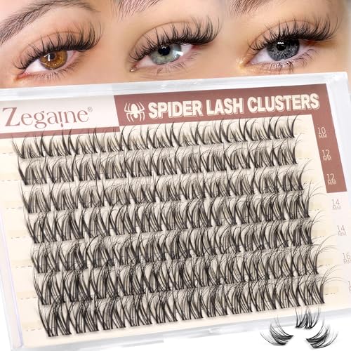 Zegaine Spider Lash Clusters - Natural Wispy Eyelash Extensions 10-16mm
