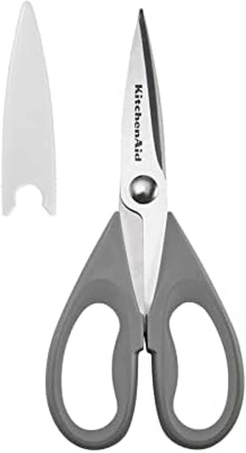 KitchenAid Kitchen Shears - Durable Stainless Steel Scissors with Soft Grip Handle | 8.72 Inch, Black