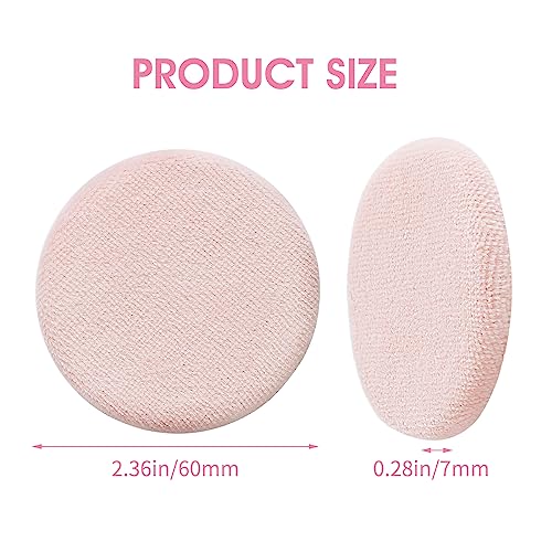 WLLHYF 24-Pack Makeup Powder Puffs - Soft Cotton Face Makeup Sponges for Foundation & Loose Powder