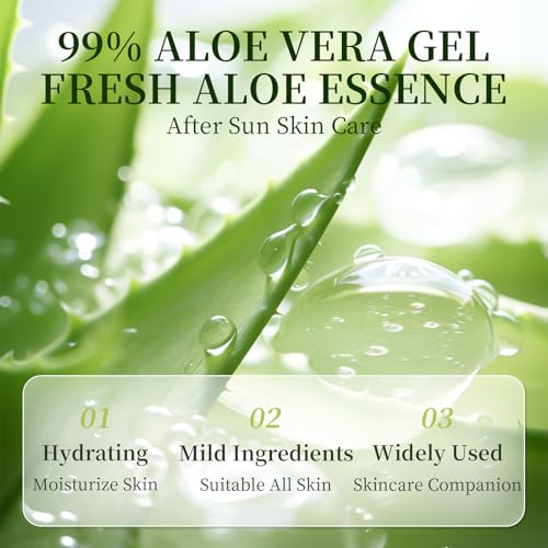 KONEUK 30 Pack Aloe Vera Gel - 99% Pure, Travel-Friendly Skin & Hair Care