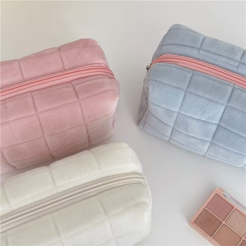Cute Y2K Cosmetic Bag for Makeup & Mini Purse - White