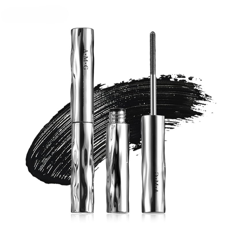 Metal Wand Mascara - Waterproof & Smudge-Proof 3D Curling Formula | Buildable, Washable, Clump-Free Lashes in Black