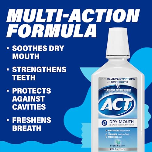 ACT Dry Mouth Anticavity Alcohol-Free Mouthwash, 33.8 fl. oz.