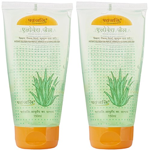 Patanjali Aloe Vera Gel - Soothing Skin Treatment (150ml, Pack of 2)