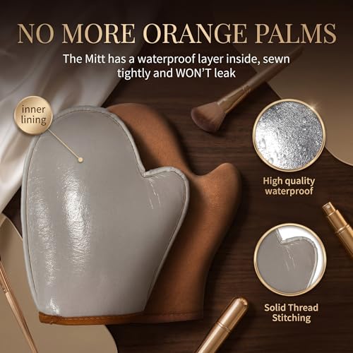 Lifory Self Tanning Mitt Kit with Back Applicator, Face Mini & Storage Bag