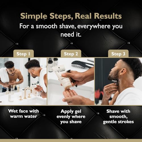 Clear Shaving Gel for Men - Tobacco Vanilla, 5 oz - Hydrating Formula for Sensitive Skin