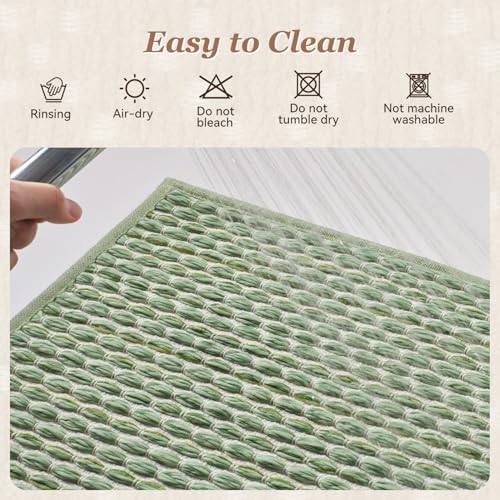 AMOAMI Super Absorbent Non-Slip Bath Mat - 20" x 32" Sage
