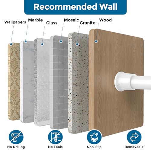 Adjustable Spring Tension Curtain Rod - 28 to 48 Inches, 2-Pack