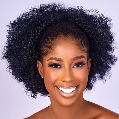 CECINILL Afro Puff Drawstring Ponytail Extension - Kinky Curly Hairpiece