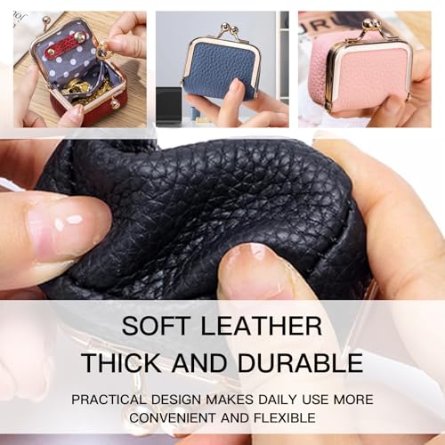 Genuine Leather Mini Travel Jewelry Box - Compact Organizer for Rings, Earrings & Necklaces (Pink)