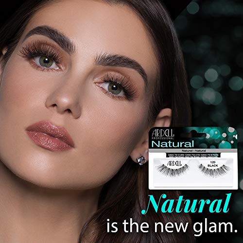Ardell Natural False Eyelashes 120 Black - Lightweight Strip Lashes (4 Pack)