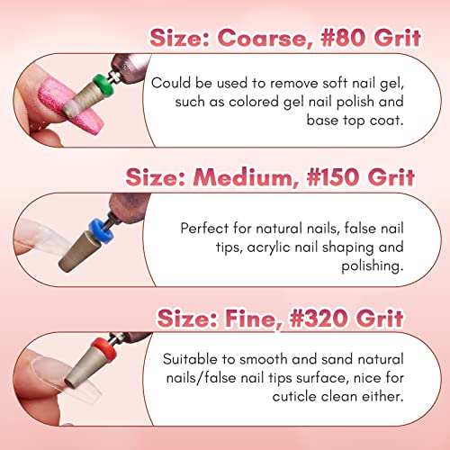 Makartt #150 Diamond Nail Drill Bit - Tapered Barrel Carbide Tool for Manicure