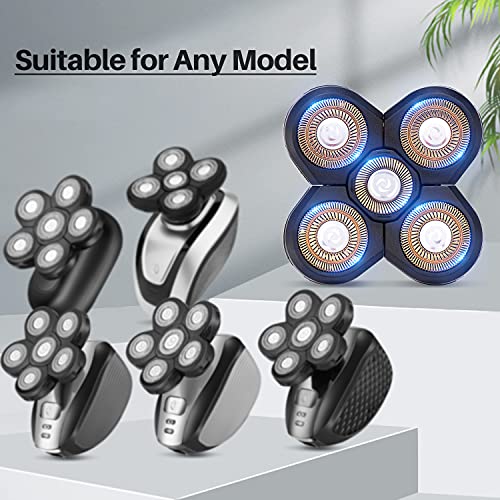 Vsmooth Gold-5G Electric Shaver Replacement Head - Waterproof Blades for Bald Men