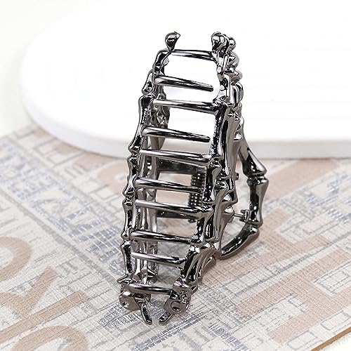 Skull Design Metal Hair Clip for Women - Halloween Hair Accessory
