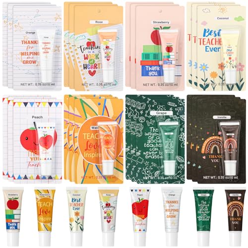 24 Pcs Teacher Appreciation Lip Balm Set - Moisturizing Bulk Gift Pack