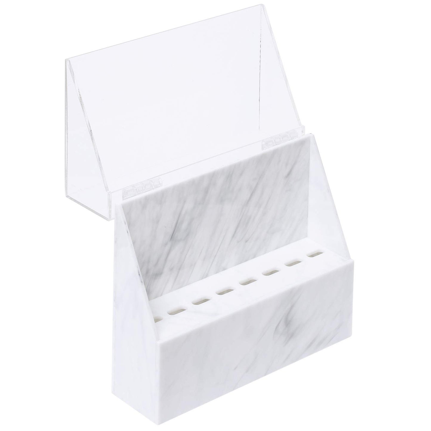 White Dust-proof Tweezers Holder Lash Extension Supplies Stand Holder 8 Holes Tweezers Holder Eyelash Extension Supplies Acrylic Display Stand Salon and Home Use by GEMERRY (White)