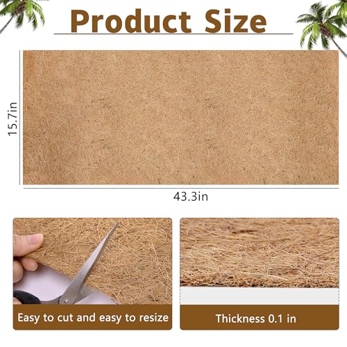 Halloween Village Accessories Mat - Natural Coconut Coir Liner, 43" x 16"
