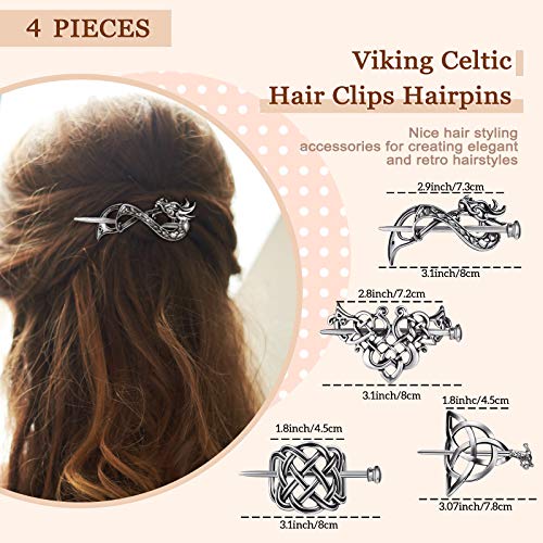 15-Piece Vintage Viking Hair Stick and Celtic Hair Slide Set for Women