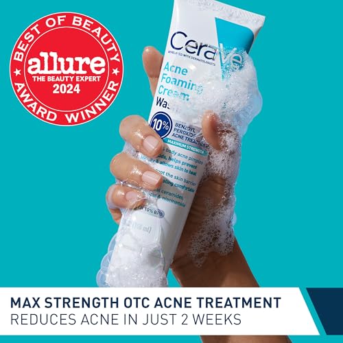 CeraVe Acne Foaming Face & Body Wash with Benzoyl Peroxide 10%, 5oz