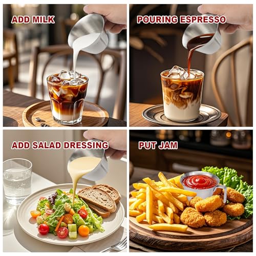 RETON 4 Pack Stainless Steel Espresso Measuring Cups - 3.4oz