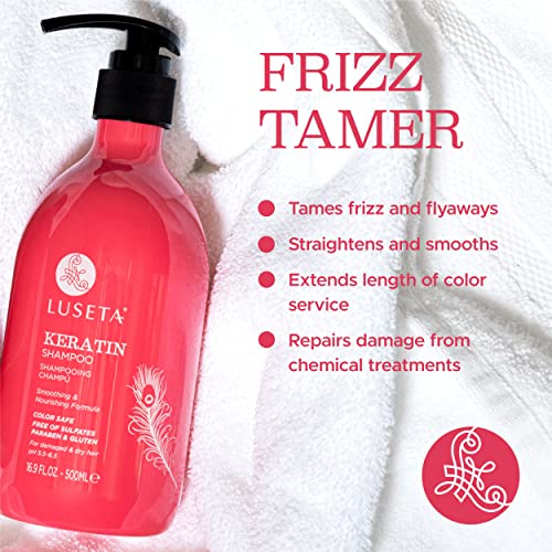 Luseta Keratin Shampoo for Dry Damaged Hair 16.9oz - Repair & Strengthen