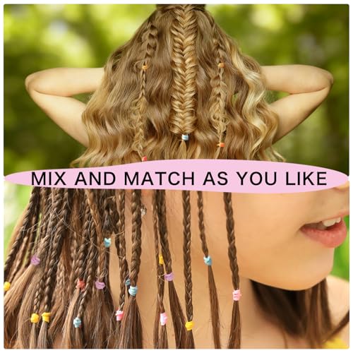 YOUXUAN 1000 Pack Mini Elastic Hair Ties for Kids - Ouchless, Strong & Stretchy