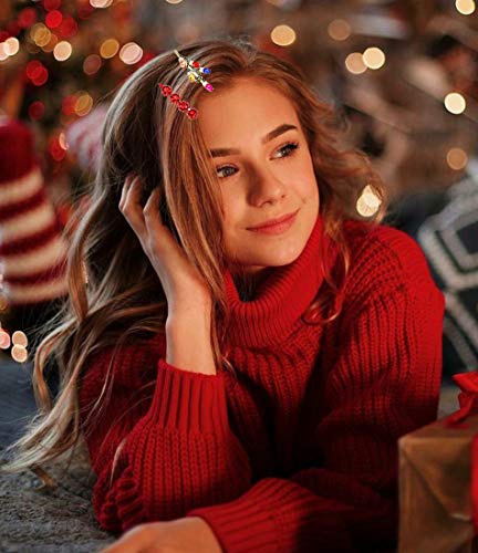 5-Piece Christmas Hair Clip Set - Festive Holiday Hair Barrettes for Women