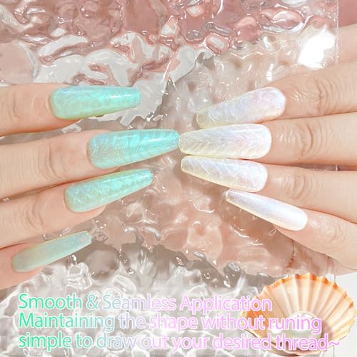 NAILGIL Pearl Gel Nail Polish Set - Mermaid Pearl Effect, Soak Off LED, 6 Colors - Peal Set