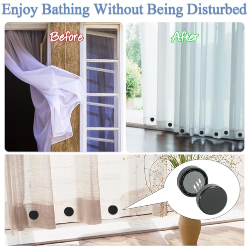 ZYNERY 18 Pcs Magnetic Shower Curtain Weights - Waterproof & Durable