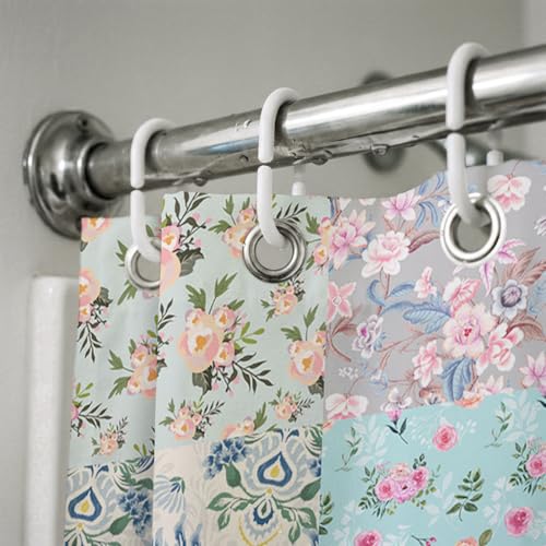 Floral Collage Shower Curtain - Waterproof 180x180cm Decor