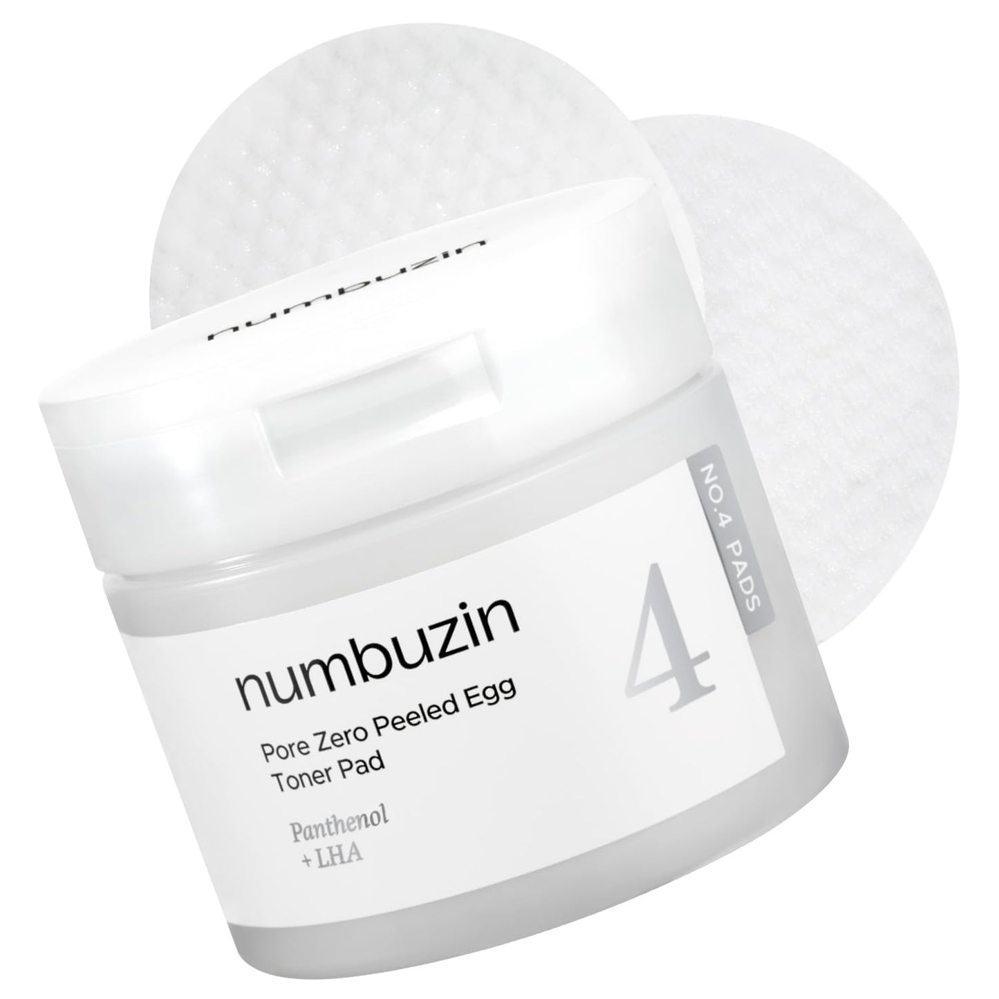 Numbuzin No.4 Toner Pads - Pore Zero Exfoliating Toner Pads with PHA & LHA | Korean Skincare | 70 Pads