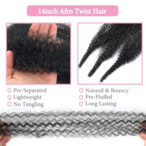 14 Inch Ombre Marley Hair - Pre-Fluffed Springy Twist (8 Packs)