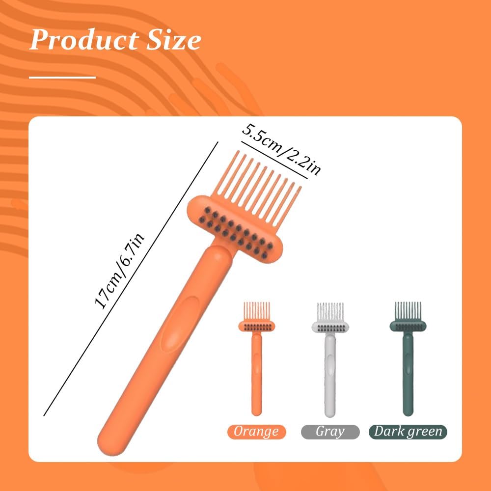 2 In 1 Hair Brush Cleaning Tool - Portable Comb Cleaner for Travel | Ideal for Salons & Home Use (Gray)