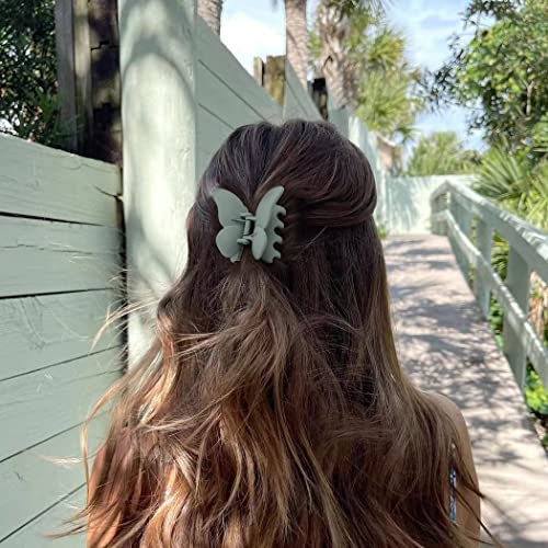 Canitor Pack of 4 Butterfly Claw Hair Clips 2.7" Medium Hair Accessories for Women & Girls Style-05