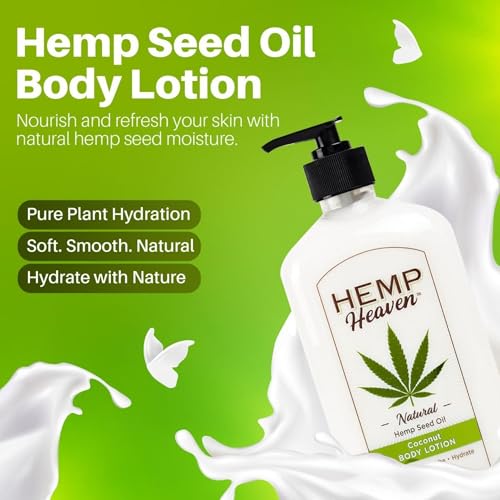 Hemp Heaven Natural Hemp Seed Oil Body Lotion - Strawberry Hibiscus, 18 oz