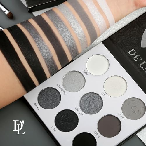 Afflano Goth Eyeshadow Palette Grey - Smokey, Dark Gothic Eye Makeup for Halloween