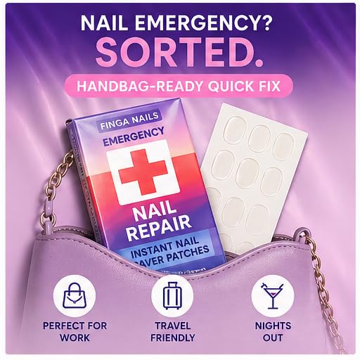 Nail Repair Patches - Clear Self-Adhesive Tabs for Broken Fingernails | Instant Protection for Chips & Splits - 32 Pre-Shaped Sheets