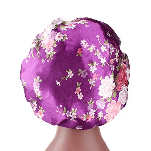 6-Piece Satin Sleep Bonnet Set, Soft Elastic Wide Band for Hair Protection