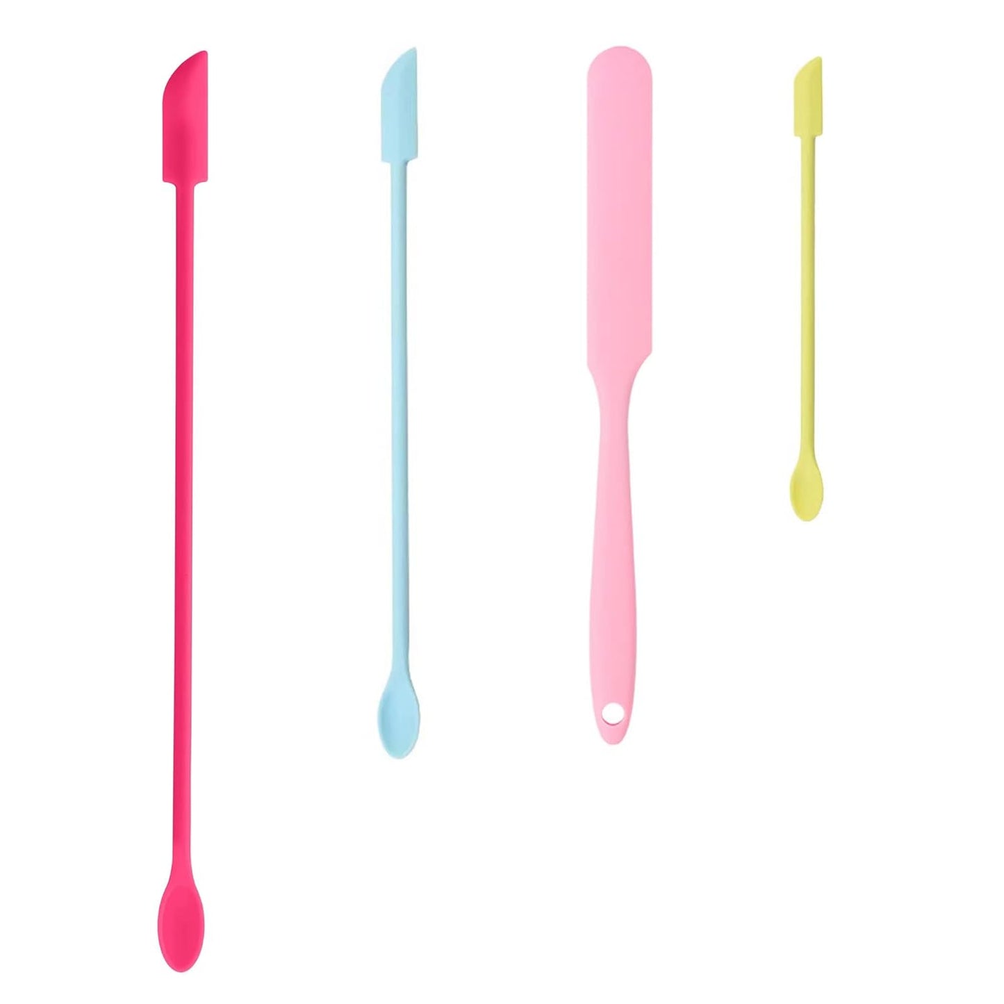 Mini Beauty Spatula Set - 4 Pcs Tiny Spatulas for Cosmetics, Lotion, and Makeup | Ideal for Jars and Waxing
